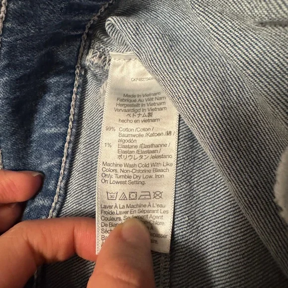 Madewell High Waist Denim Shorts in Dark Blue - Picture 6 of 7